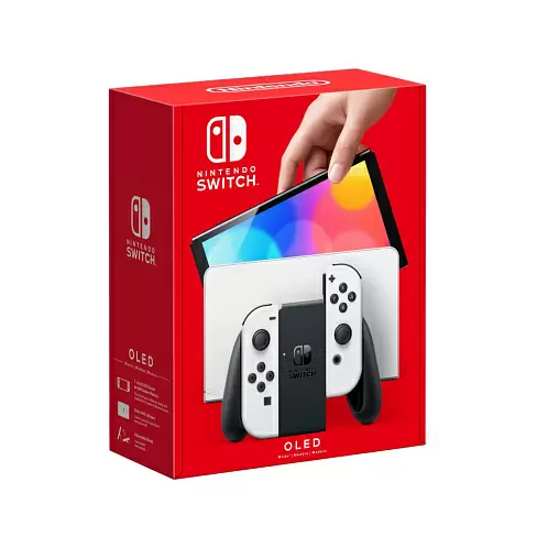 Портативная игровая консоль Nintendo Switch Oled, 64 Гб, White | белый