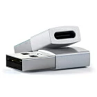 USB-адаптер Satechi USB Type-A to Type-C, серебристый