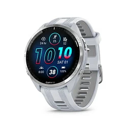 Умные часы Garmin Forerunner 965 белые, титановый безель, ремешок - белый