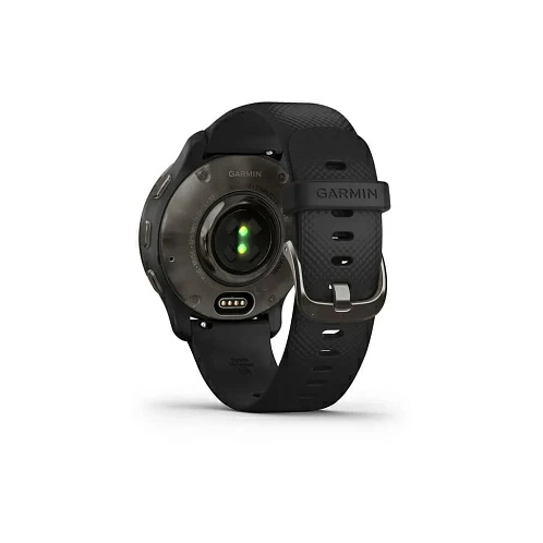 Умные часы Garmin Venu 2 Plus, черные/серый безель, ремешок - силикон, черный