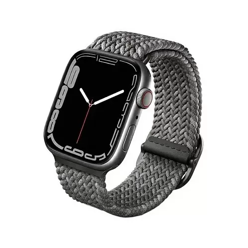 Ремешок Uniq ASPEN для Apple Watch 45/44/42 mm, плетеный, серая галька