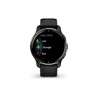 Умные часы Garmin Venu 2 Plus, черные/серый безель, ремешок - силикон, черный