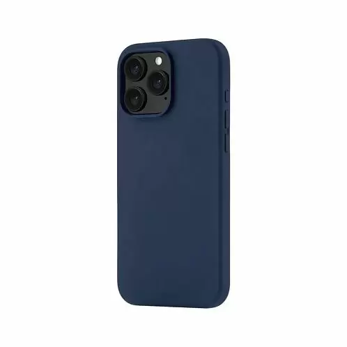 Чехол uBear Touch Mag Case для iPhone 16 Pro Max, силикон, софт-тач, темно-синий