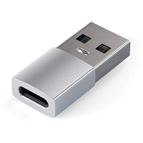 USB-адаптер Satechi USB Type-A to Type-C, серебристый