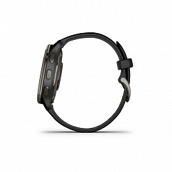 Умные часы Garmin Venu 2 Plus, черные/серый безель, ремешок - силикон, черный