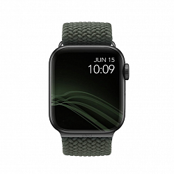 Ремешок Uniq ASPEN для Apple Watch 49/45/44/42 mm, плетеный, зеленый
