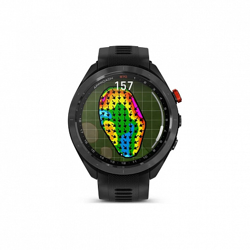 Умные часы Garmin Approach S70 (47 мм), черный керамический безель, ремешок - черный